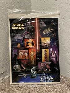 STAR WARS 30th ANNIVERSARY STAMP SHEET, U. S. 2007, # 4143, 41c x 15 Sealed VTG - Picture 1 of 4