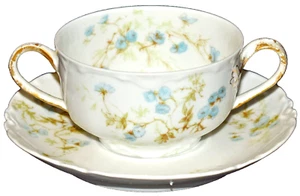 Vintage Haviland & Co. Limoges France Cherbourg Bouillon Cup & Saucer - Picture 1 of 5