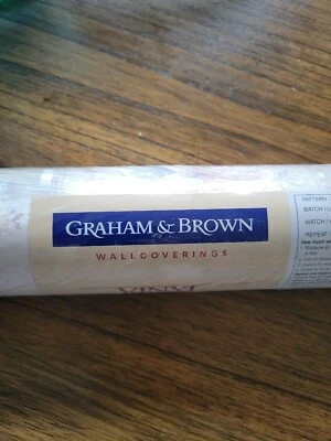 Graham & Brown Vinyl Wallpaper Pattern 58029 New! Covers 56 Sq Ft Floral - Image 1 of 4