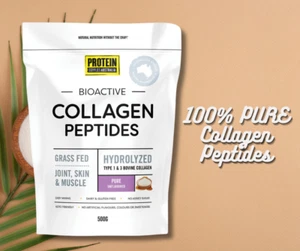 Protein Supplies Australia- Collagen Peptides 500g Type 1 & 3 Bovine Collagen - Picture 1 of 5