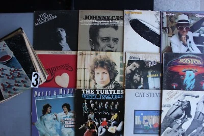 27 Rock Record LOT scratched Led Zeppelin Boston Elton John Jimi Hendrix vinyl - Image 1 of 2