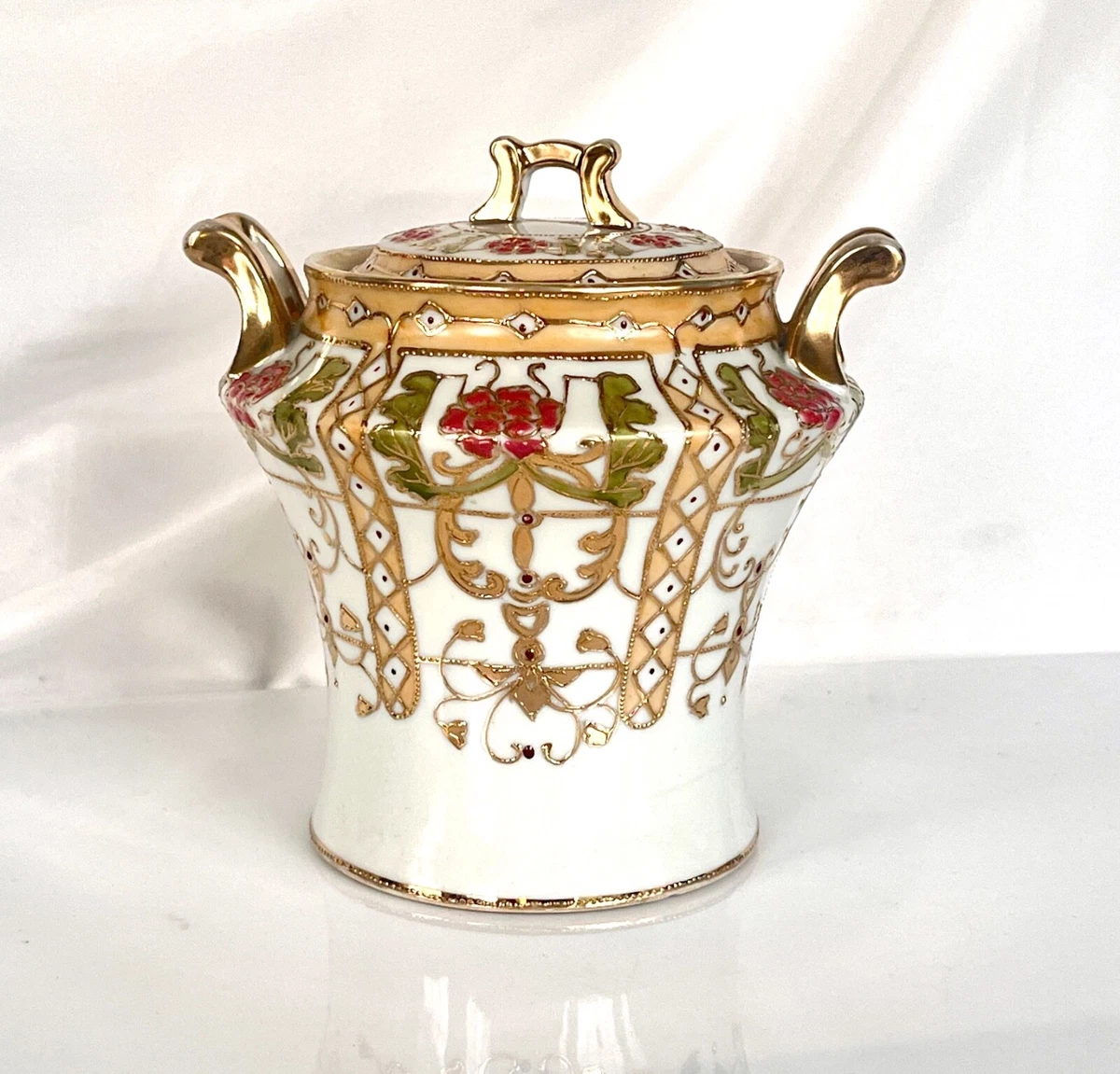 【訳あり】オールドニッポン バラ紋 ビスケットジャー クッキージャー 金盛り nippon biscuit jar products for sale | eBay