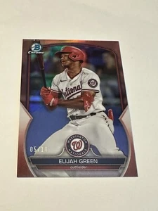Elijah Green /10 2023 Bowman Chrome Rose Gold Refractor Nationals - Bild 1 von 3