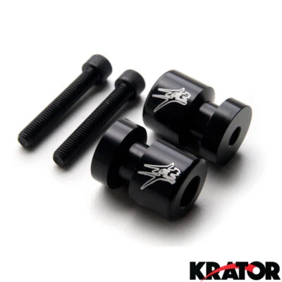 Black Swingarm Spools Sliders Bobbins For Suzuki GSX 1300R Hayabusa 1999-2011 - Imagem 1 de 3