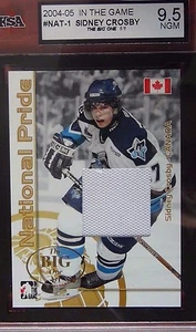 2004-05 SIDNEY CROSBY PRE-RC ITG NATIONAL PRIDE #1/1 KSA 9.5 TEAM CANADA JERSEY - Picture 1 of 6