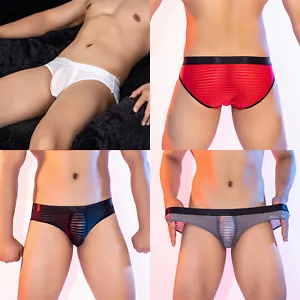 Biancheria intima uomo sexy mutande clubwear slip pigiama notte elasticizzato festa - Foto 1 di 57