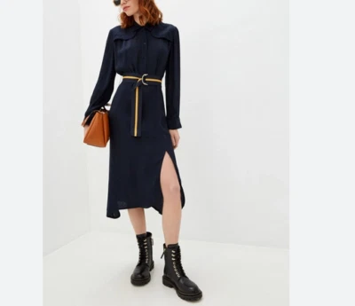 Sandro Paris Women's Dress Size 40 FR / L Midi Shirt Dress R20511E — 第 1/4 张图片