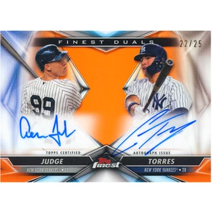2020 Topps Finest Aaron Judge & Gleyber Torres Dual Autograph (Orange) - Picture 1 of 4