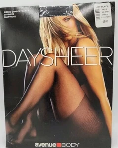 Avenue Body Daysheer PantyHose Off Black, Size E NEW - Picture 1 of 2