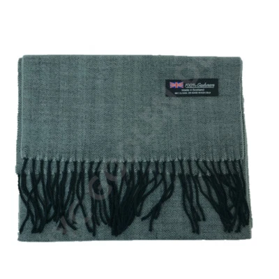 Hombres Mujeres Unisex 100% CACHEMIRA Cálido LISO Bufanda RAYAS GRUESAS Lana ESCOCIA Foto 1 de 4