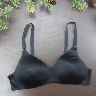 Sujetador Warners 38B Negro Inalámbrico Acolchado Cierre Ajustable Trasero Foto 1 de 4