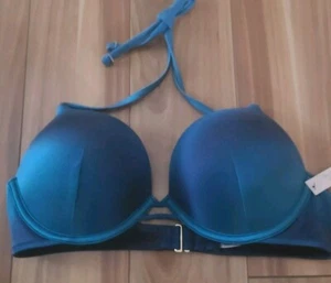 Victoria's Secret Bikini Bombshell Swim Add 2 Cups Oberteil blau ombre 36B gepolstert - Bild 1 von 8