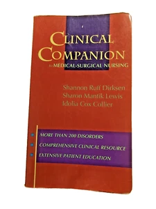 Clinical Companion to Medical-Surgical Nursing 1996 Shannon R Dirkson #61 - Imagen 1 de 1