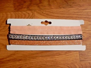 SPARKLY CHOKER LOT pink OR blue black necklace lot glitter diamante glam goth Z2 - Picture 1 of 7