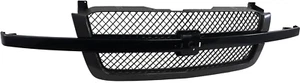 Grille Assembly Compatible with 2003-2006 Chevrolet Silverado 1500, Fits 2007 Ch - Picture 1 of 8