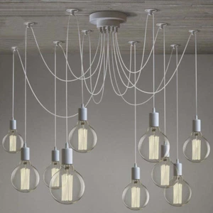 Loft Edison 10 Heads Vintage DIY Chandelier Ceiling lamp Pendant Light Fixture - Picture 1 of 11