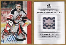 2004-05 SP Authentic Buybacks - 2003-04 Rookie Update #53 Martin Brodeur AUTO /3