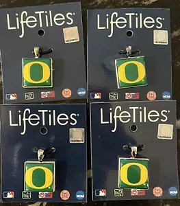 4 Pack Univeristy of Oregon Ducks College LifeTiles Tile Necklace Pendant - Picture 1 of 4