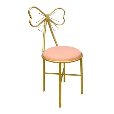 2 Juegos de Silla Tocador Moderna Material Franela Mariposa Taburete Maquillaje Mesa Dormitorio Foto 1 de 4