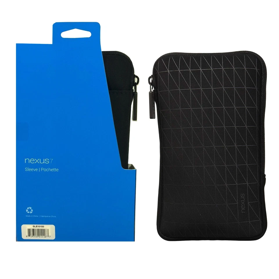Google - Neoprene and Microfiber Cushion Tablet Sleeve W/Outer Pocket - Nexus 7 - Image 1 of 4