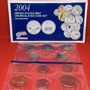 2004 Philadelphia United States Mint Uncirculated Coin Set Kennedy And Sacagawea - Picture 1 of 13
