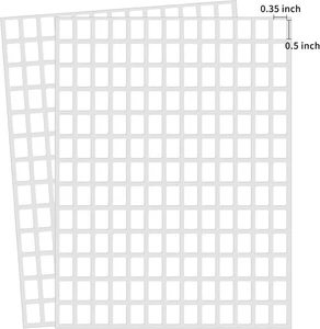 3040 Stck. Matte kleine weiße Etiketten Aufkleber leer 0,35 x 0,5 Zoll,  - Bild 1 von 6