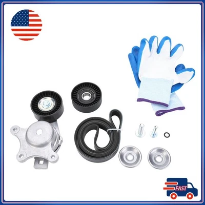 Conjunto de tensor de correa con polea y correa para Ford Explorer 3,5 L V6 2011-2019 Foto 1 de 4