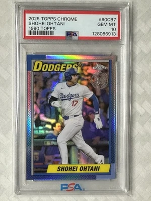 PSA 10 - 2025 Topps Chrome - 1990 Topps Baseball Shohei Ohtani #90CB-7 - Image 1 of 2
