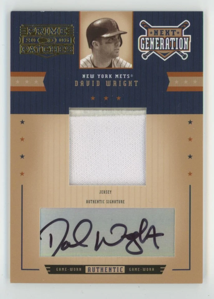 Camiseta deportiva David Wright 2005 Donruss Prime Patches Next Generation Auto/125 #NG-6 Foto 1 de 3