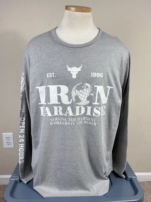 Camisa de manga larga Under Armour Project Rock gráfica Iron Paradise para hombre XL Foto 1 de 4