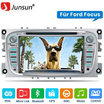 Für Ford Focus Mondeo C-MAX Galaxy Autoradio CD DVD GPS Navigation SWC 7 ZOLL - Bild 1 von 4