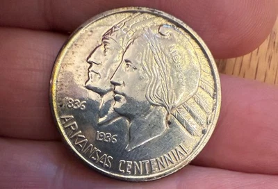 1937 S ARKANSAS COMMEMORATIVE HALF DOLLAR  RAW UNGRADED     N18 - Image 1 of 3