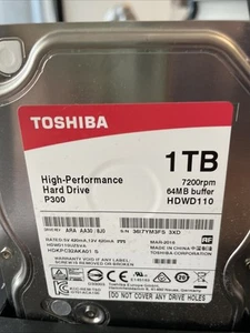 Toshiba PC P300 1 To 64 Mo Cache 7200 Trs/Min Sata III 3,5'' Pouces HDWD110EZST - Photo 1/1