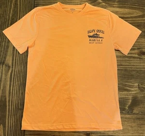T-Shirt Uomo IZOD Classic East Cove Marina Pesce Spada Pesca Arancione/Melone, Med - Foto 1 di 6