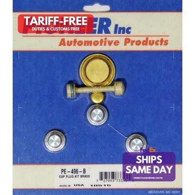 Pioneer PE-496-B, Kit Chevy Ls Freeze Plug Kit Brass Performance Racing Parts - Image 1 of 4