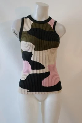 Nuevo con etiquetas Suéter sin mangas Acanalado Camuflado Multi Minnie Rose para mujer S Foto 1 de 4