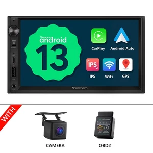 CAM+OBD+Android 13 UA13 7" Double DIN Car Stereo GPS Track Navigation Radio WiFi - Picture 1 of 22