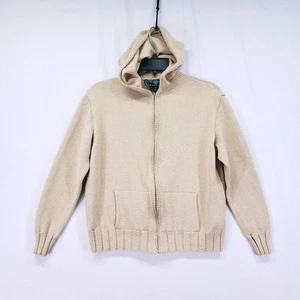 St. John Sport By Marie Grau Gold Metallic Strick Kapuze Preppy Full Zip Pullover S - Bild 1 von 15