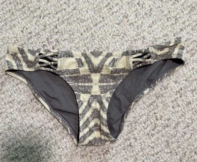 Rip curl Bikini Bottom Bathing Suit Pattern XS White Gray  - Image 1 of 4