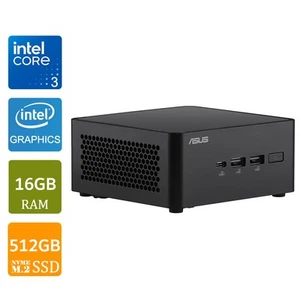 Asus NUC 14 Pro Mini PC, Intel Core 3 100U, 16GB RAM, 512GB NVMe SSD, Tall Kit - Picture 1 of 1