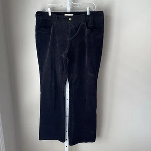 Michael Michael Kors Women’s Size 14 Black Corduroy Pants Mid Rise Stretch - Picture 1 of 5