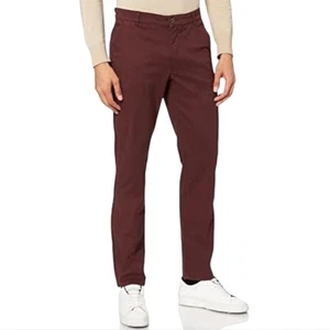 Selected Homme Pantalones Slim Recto Nuevo París Flex Pantalones Chocolate Amargo 38 X 32 - Imagen 1 de 14