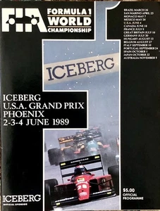1989 F-1 USA Grand Prix Event Program  - Picture 1 of 1