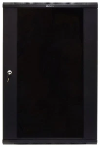 Adastra 19" Rackschrank 18 HE x 450 mm tief mit Glastür, Schloss und 2 Schlüsseln - Bild 1 von 5