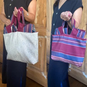 Bolso Upcycling Hecho a Mano Vintage Kimono Seda | Bolso Reversible - Imagen 1 de 11