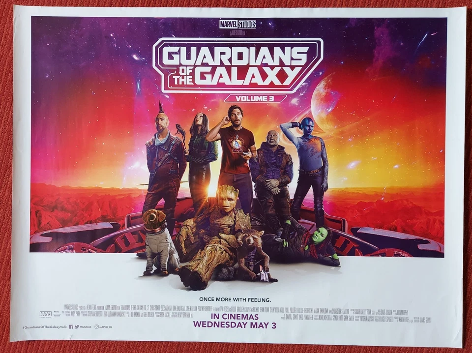 Original Quad Poster -  Guardians of the Galaxy 3 - Image 1 of 1