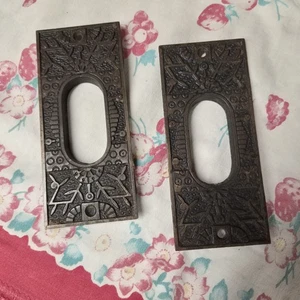 Antike viktorianische Taschen-Türrosette aus Gusseisen um 1900 Lesen Windsor - Bild 1 von 8