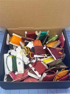 BOX LOT OF Carded DMC FLOSS - Many Skeins and Colors Multiple Skein Cards - Picture 1 of 1