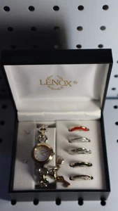 Lenox Damen Armbanduhr mit Charms und Wechsellünetten in OVP - Bild 1 von 9