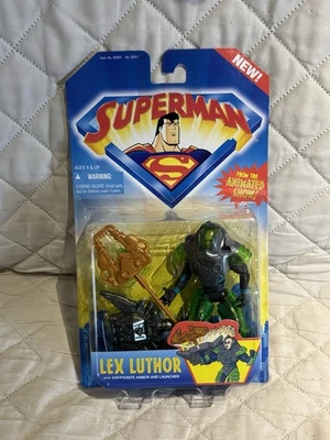 NEW SUPERMAN ANIMATED LEX LUTHOR KRYPTONITE ARMOR ACTION FIGURE KENNER 1996 - Image 1 of 2